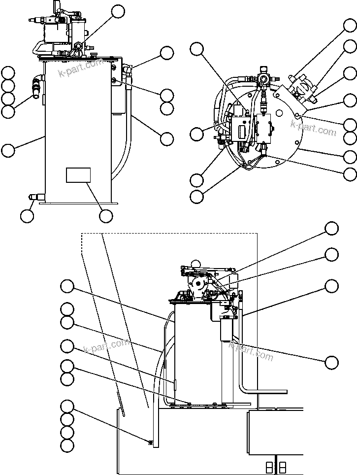 Komatsu parts book diagram for AFE50-BE 830E S/N A30706-A30708  DIAVIK: AUTOMATIC LUBRICATION SYSTEM