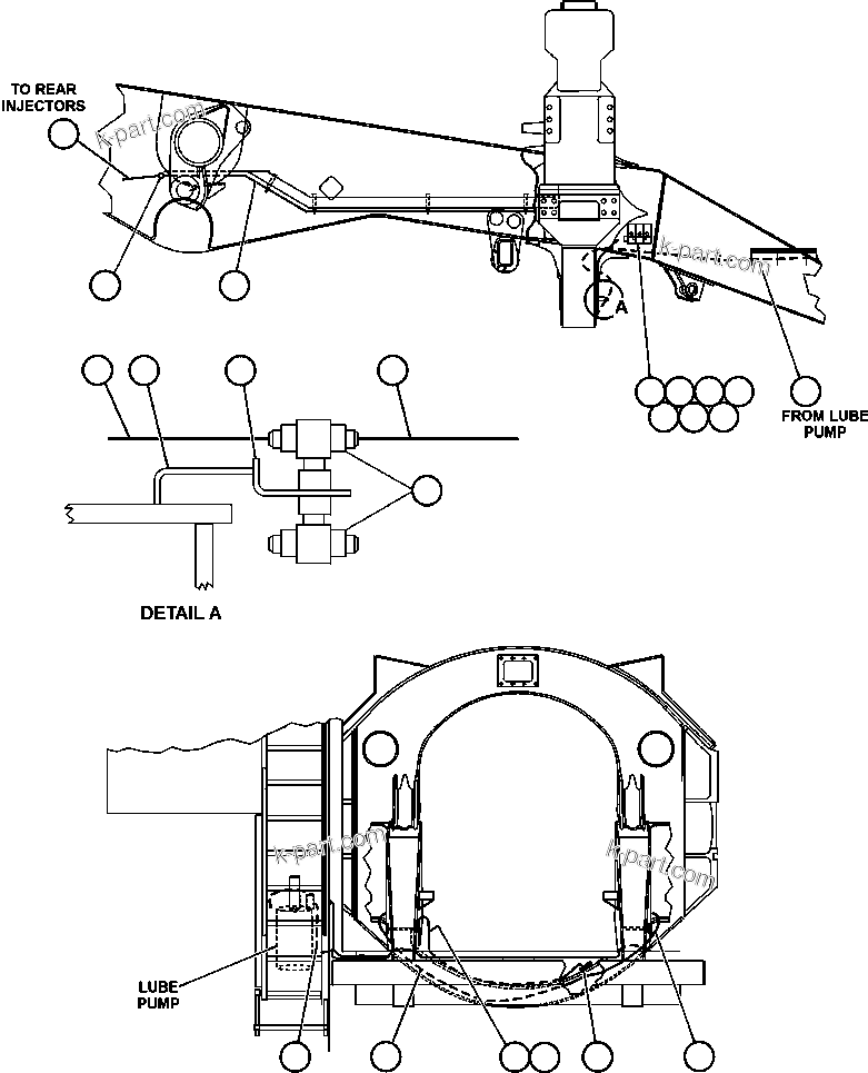 Komatsu parts book diagram for AFE50-BE 830E S/N A30706-A30708  DIAVIK: AUTOMATIC LUBRICATION SYSTEM - 1
