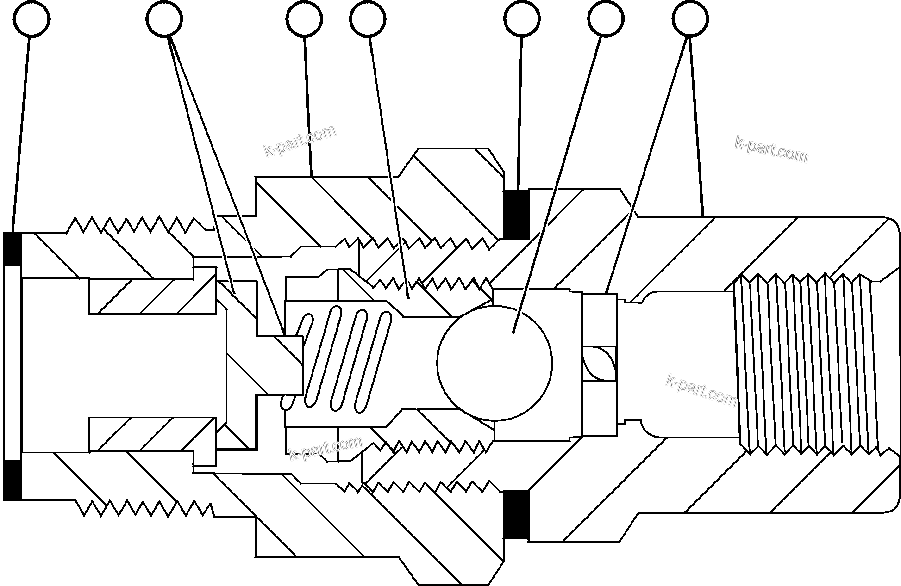 Komatsu parts book diagram for AFE50-BE 830E S/N A30706-A30708  DIAVIK: CHECK VALVE ASSEMBLY (LA1187)