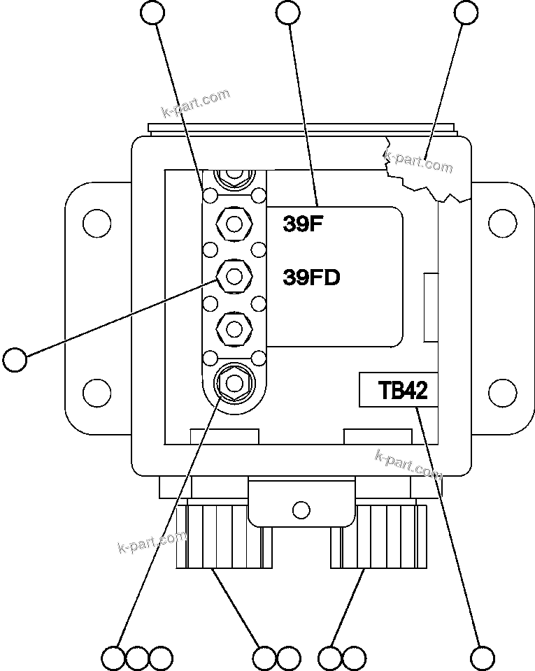 Komatsu parts book diagram for AFE50-BE 830E S/N A30706-A30708  DIAVIK: JUNCTION BOX ASSEMBLY - L.H. (EK7632)