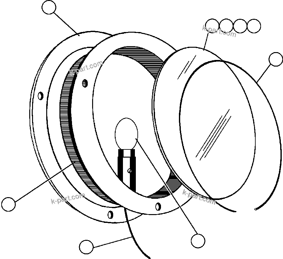Komatsu parts book diagram for AFE50-BE 830E S/N A30706-A30708  DIAVIK: LIGHT ASSEMBLY (WEIGHING SYSTEM)