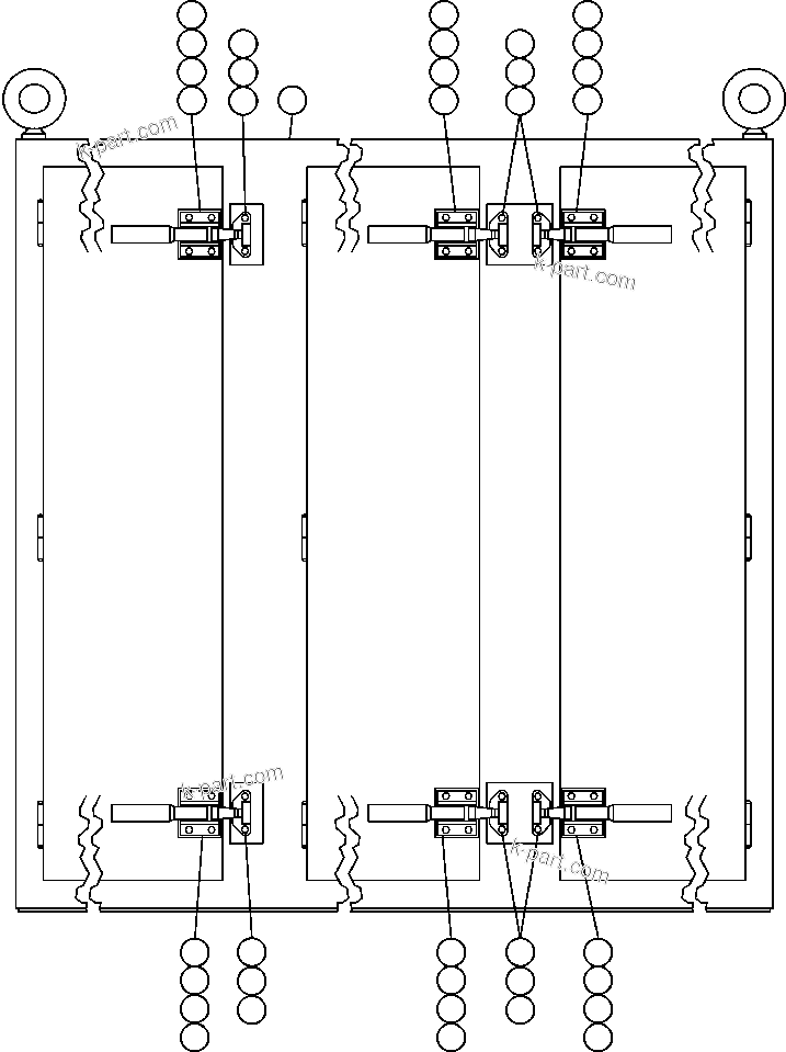 Komatsu parts book diagram for AFE50-BE 830E S/N A30706-A30708  DIAVIK: CONTROL CABINET ASSEMBLY (EK3497)
