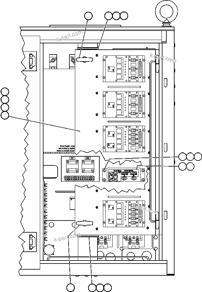 Komatsu parts book diagram for AFE50-BE 830E S/N A30706-A30708  DIAVIK: CONTROL CABINET (BEHIND RIGHT DOOR)