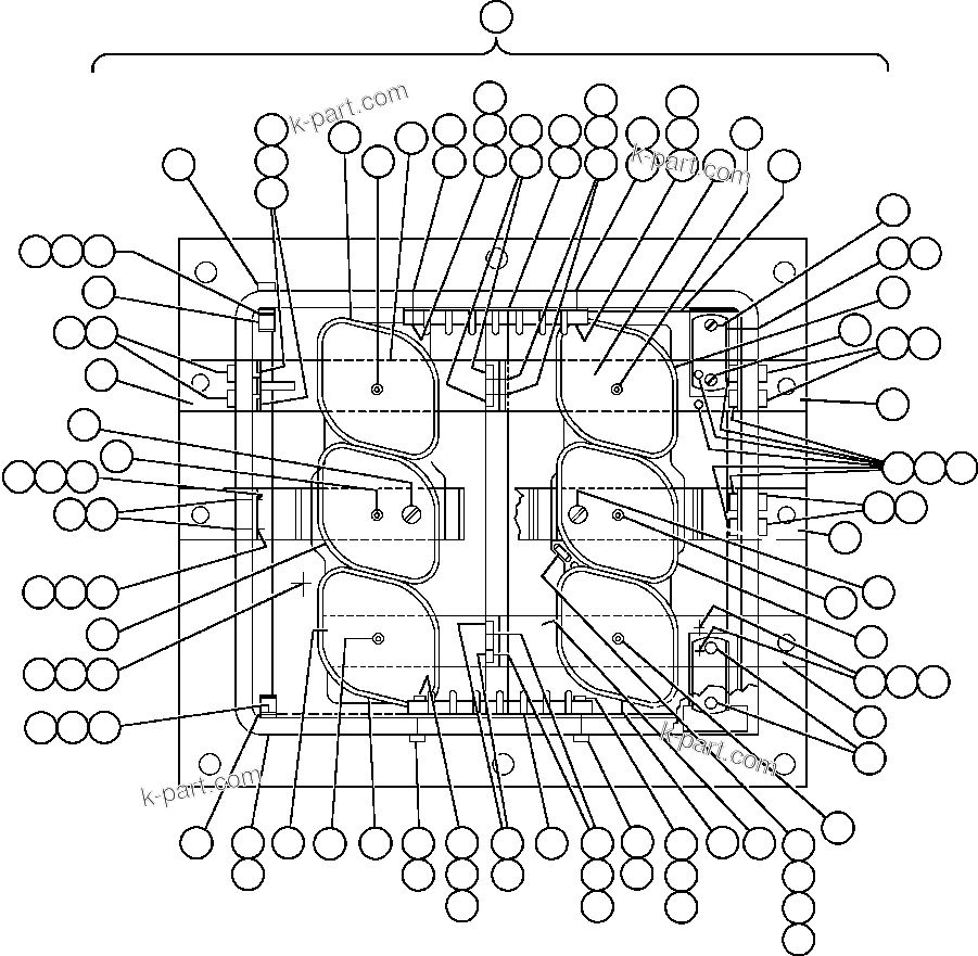 Komatsu parts book diagram for AFE50-BE 830E S/N A30706-A30708  DIAVIK: PANEL - A.F.S.E. (PB8838)