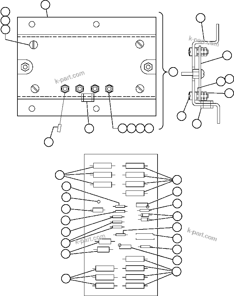 Komatsu parts book diagram for AFE50-BE 830E S/N A30706-A30708  DIAVIK: PANEL - VMM (VE6118)
