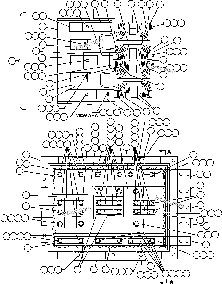 Komatsu parts book diagram for AFE50-BE 830E S/N A30706-A30708  DIAVIK: PANEL - RECTIFIER (PB6489)