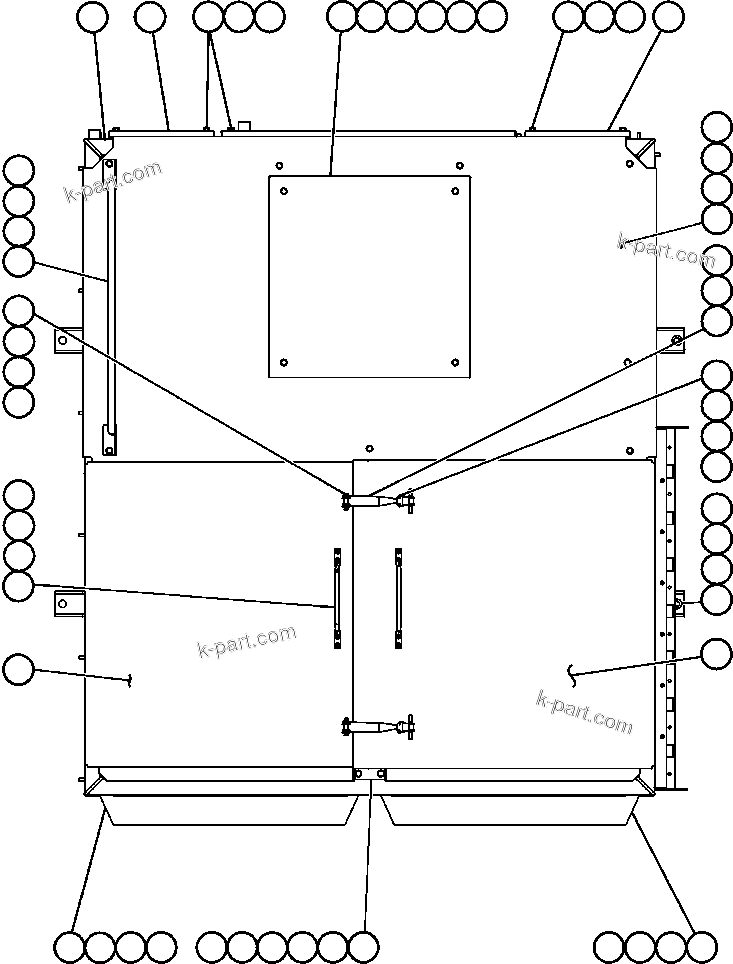 Komatsu parts book diagram for AFE50-BE 830E S/N A30706-A30708  DIAVIK: BLOWN GRID - 3 STEP, 18 ELEMENT