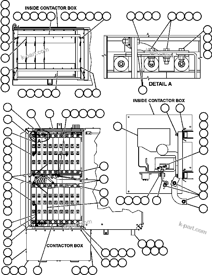 Komatsu parts book diagram for AFE50-BE 830E S/N A30706-A30708  DIAVIK: BLOWN GRID - 3 STEP, 18 ELEMENT - 2