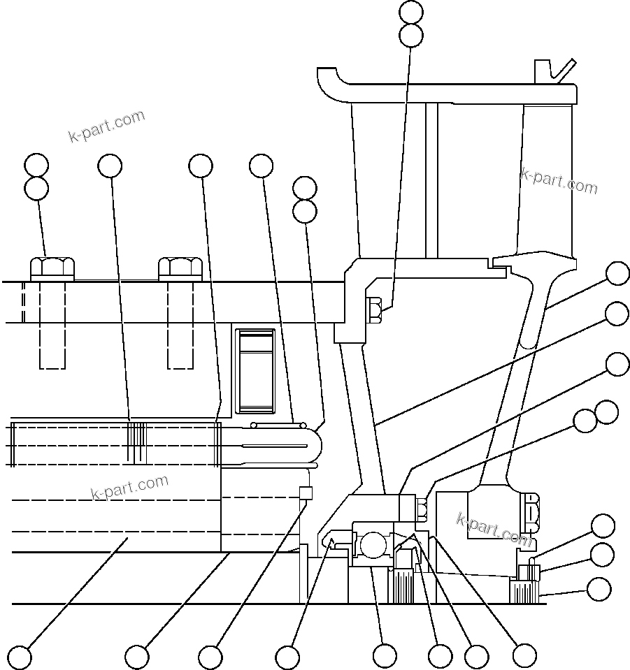 Komatsu parts book diagram for AFE50-BE 830E S/N A30706-A30708  DIAVIK: BLOWER UNIT - 1
