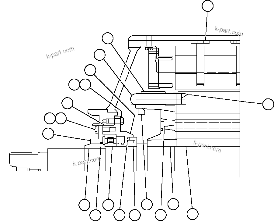 Komatsu parts book diagram for AFE50-BE 830E S/N A30706-A30708  DIAVIK: MOTORIZED WHEEL - 787FS11 - 4