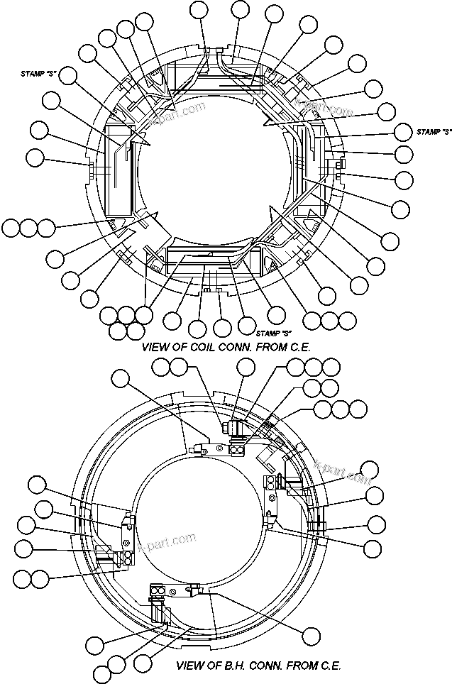 Komatsu parts book diagram for AFE50-BE 830E S/N A30706-A30708  DIAVIK: MOTORIZED WHEEL - 787FS11 - 6