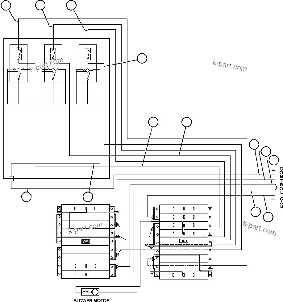 Komatsu parts book diagram for AFE50-BF/BH 830E S/N A30709 & A30717-A30718  WEST ANGELAS: ELECTRIC POWER COMPONENTS WIRING - 1