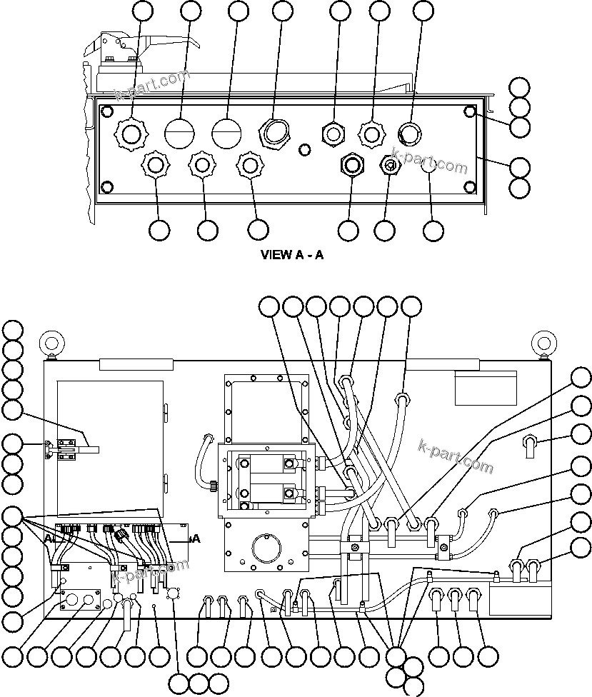 Komatsu parts book diagram for AFE50-BF/BH 830E S/N A30709 & A30717-A30718  WEST ANGELAS: CONTROL CABINET WIRING - REAR