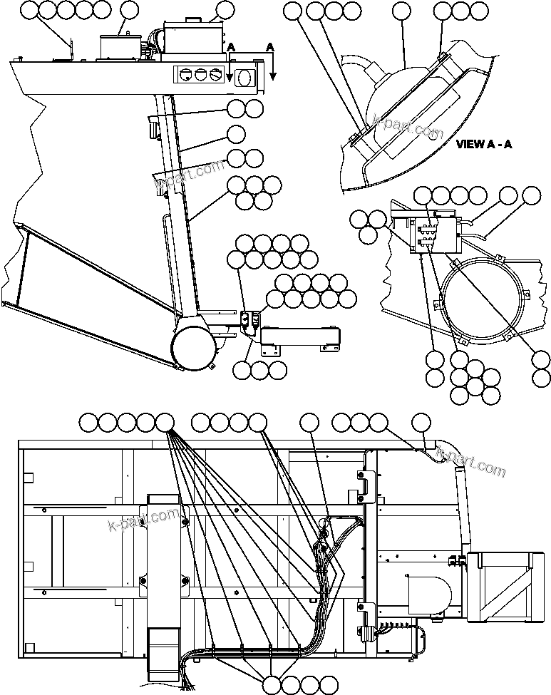 Komatsu parts book diagram for AFE50-BF/BH 830E S/N A30709 & A30717-A30718  WEST ANGELAS: RIGHT DECK ELECTRICAL GROUP