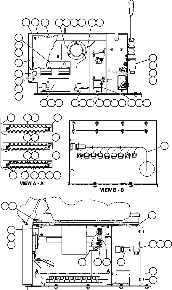 Komatsu parts book diagram for AFE50-BF/BH 830E S/N A30709 & A30717-A30718  WEST ANGELAS: CAB INTERFACE COMPARTMENT - 1