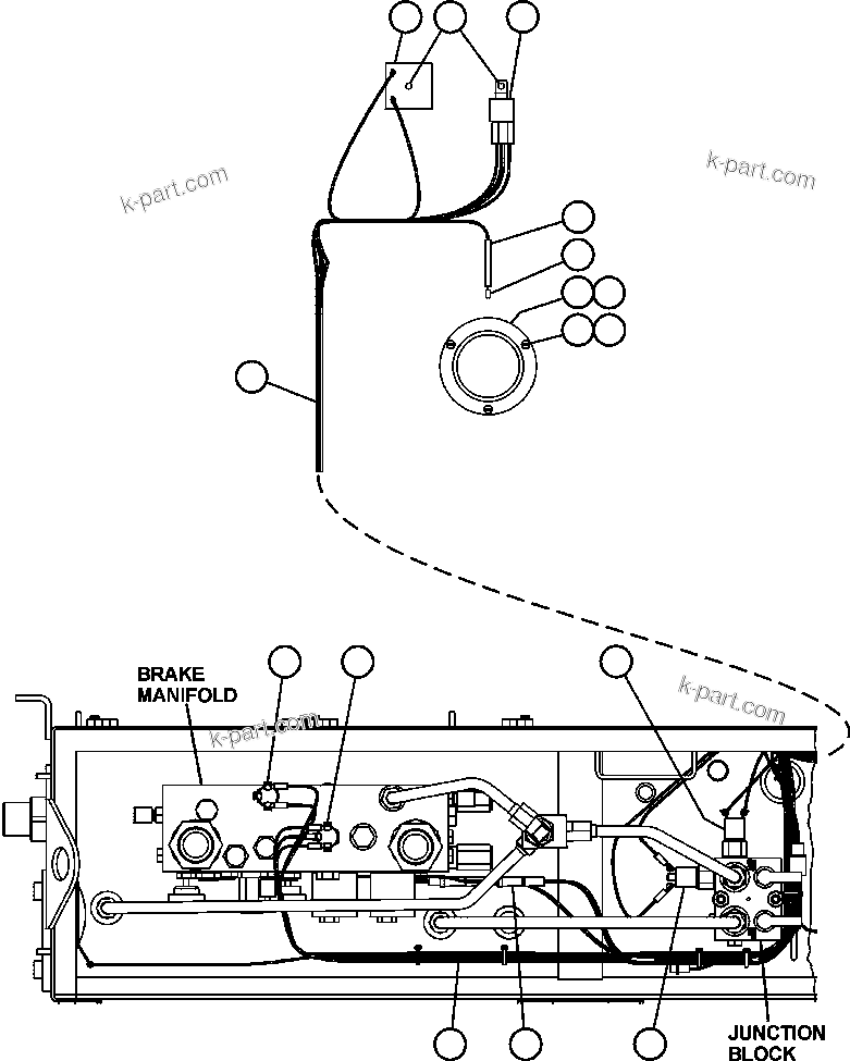 Komatsu parts book diagram for AFE50-BF/BH 830E S/N A30709 & A30717-A30718  WEST ANGELAS: BRAKE CABINET WIRING