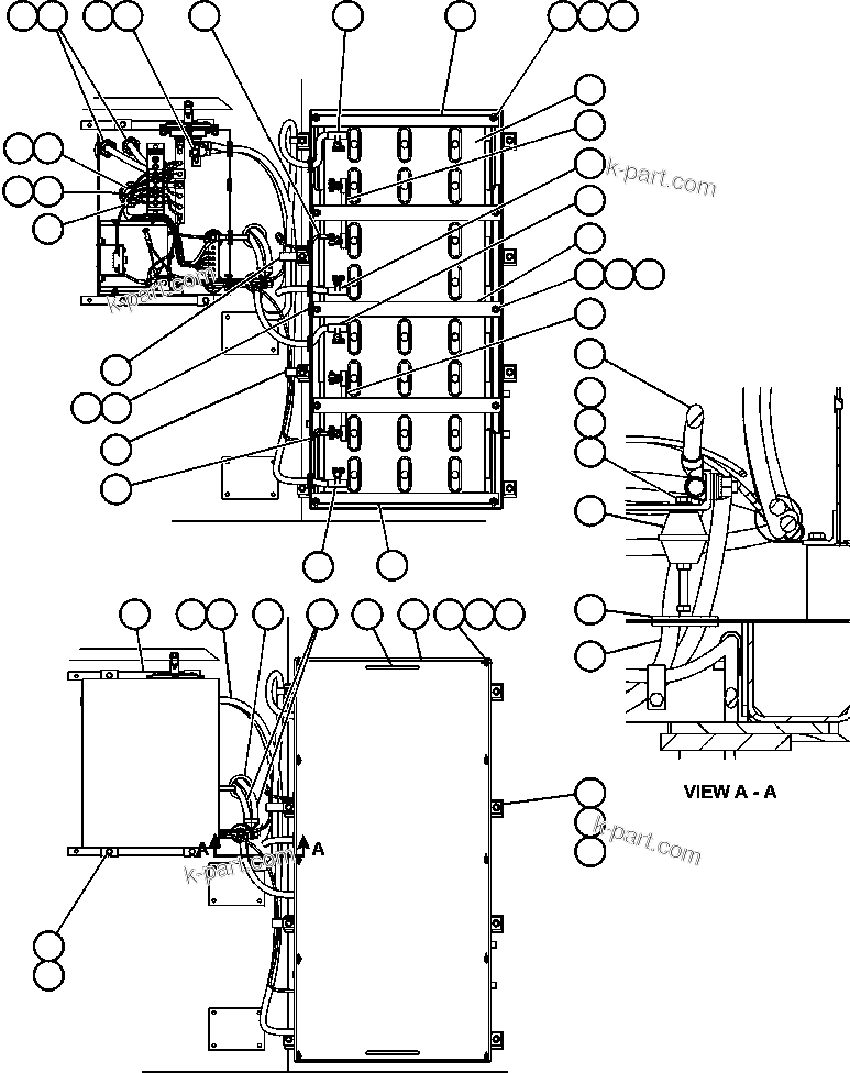 Komatsu parts book diagram for AFE50-BF/BH 830E S/N A30709 & A30717-A30718  WEST ANGELAS: BATTERIES, BATTERY BOX & WIRING