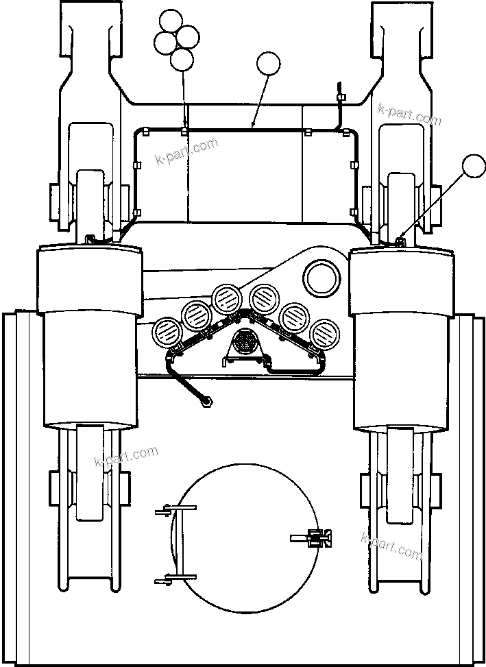 Komatsu parts book diagram for AFE50-BF/BH 830E S/N A30709 & A30717-A30718  WEST ANGELAS: TWO-SPEED RETARDING INSTALLATION