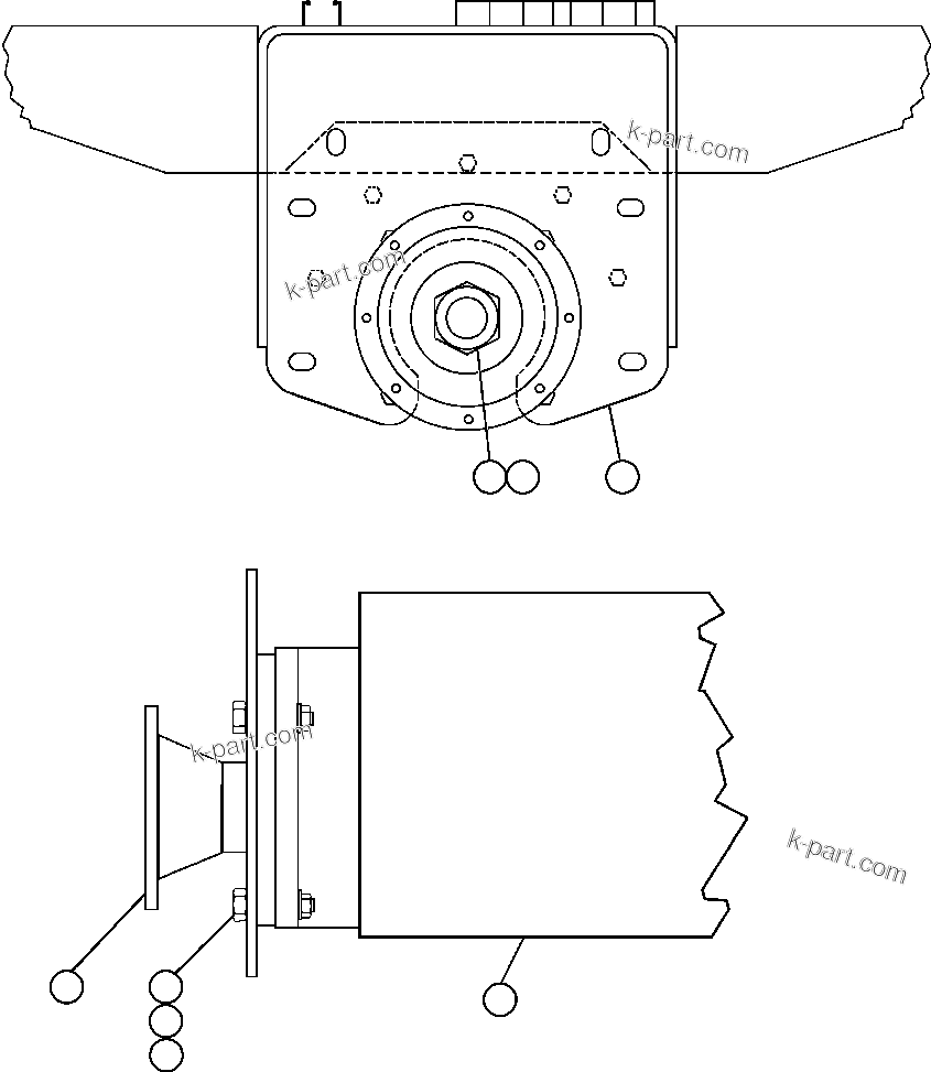 Komatsu parts book diagram for AFE50-BF/BH 830E S/N A30709 & A30717-A30718  WEST ANGELAS: HOIST PUMP INSTALLATION