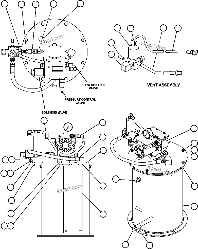 Komatsu parts book diagram for AFE50-BF/BH 830E S/N A30709 & A30717-A30718  WEST ANGELAS: LUBE PUMP/CONTAINER ASSEMBLY (PC1149)