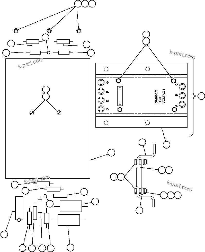 Komatsu parts book diagram for AFE50-BF/BH 830E S/N A30709 & A30717-A30718  WEST ANGELAS: PANEL - I.S.O. (PB4252)