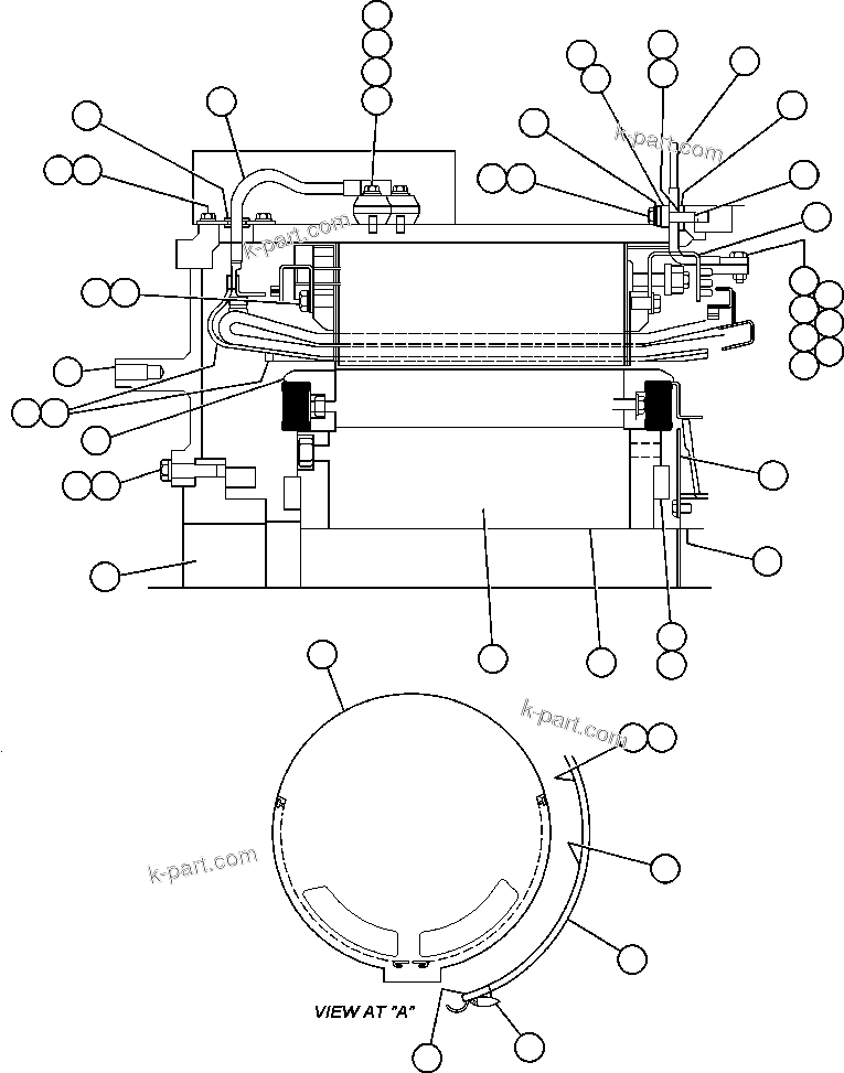 Komatsu parts book diagram for AFE50-BF/BH 830E S/N A30709 & A30717-A30718  WEST ANGELAS: ALTERNATOR - 26F2 (PB9658)
