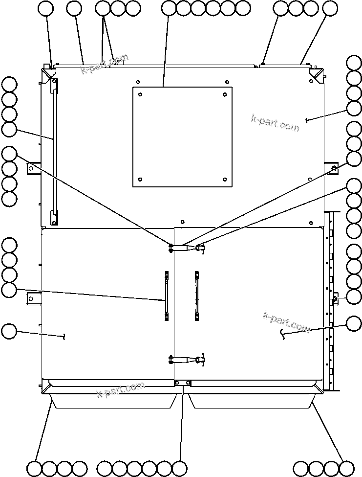 Komatsu parts book diagram for AFE50-BF/BH 830E S/N A30709 & A30717-A30718  WEST ANGELAS: BLOWN GRID - 3 STEP, 18 ELEMENT