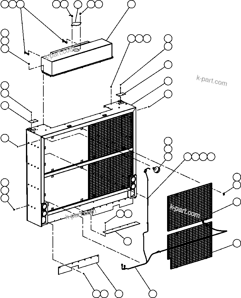 Komatsu parts book diagram for AFE50-CE 830E S/N A30811-A30814   EPSA: HOOD & GRILLE