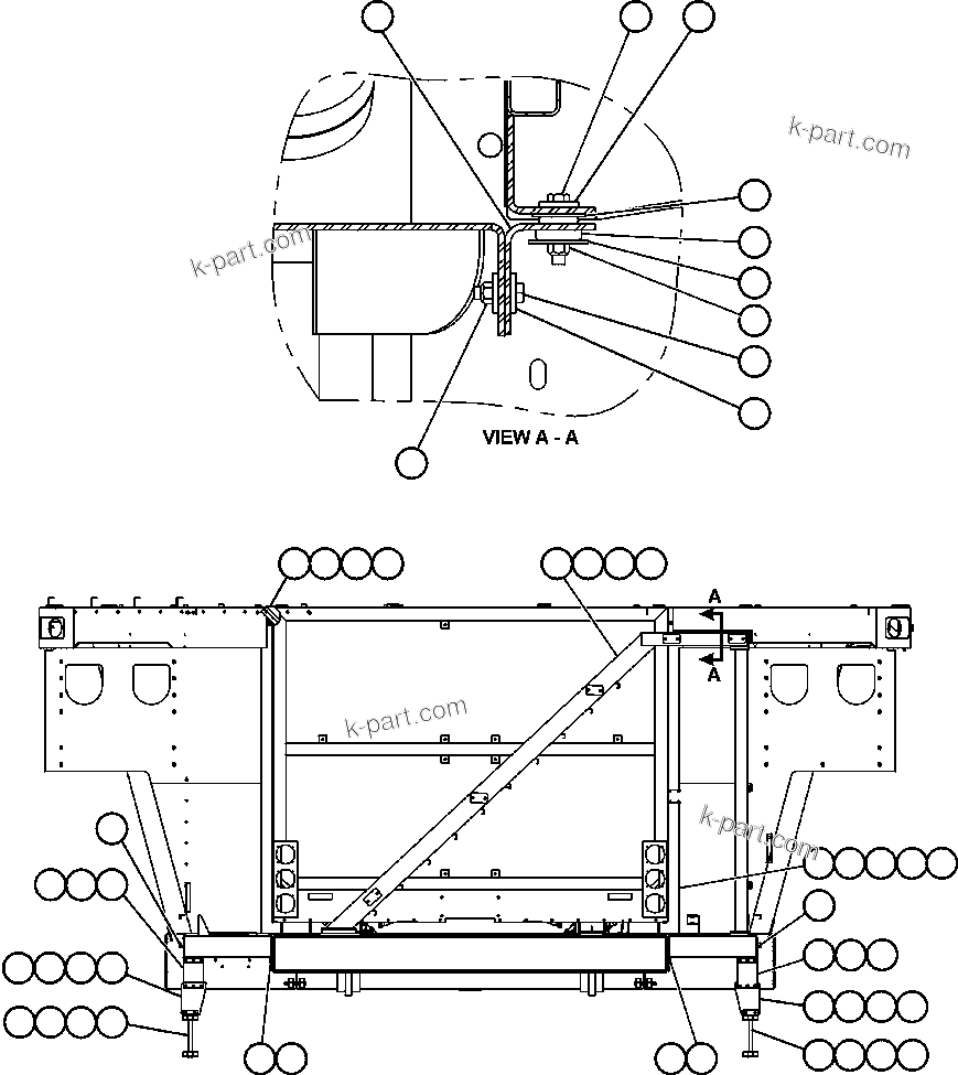 Komatsu parts book diagram for AFE50-CE 830E S/N A30811-A30814   EPSA: LADDER, STEPS & PLATFORMS