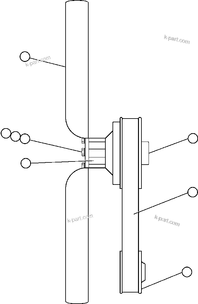 Komatsu parts book diagram for AFE50-CE 830E S/N A30811-A30814   EPSA: FAN & FAN DRIVE