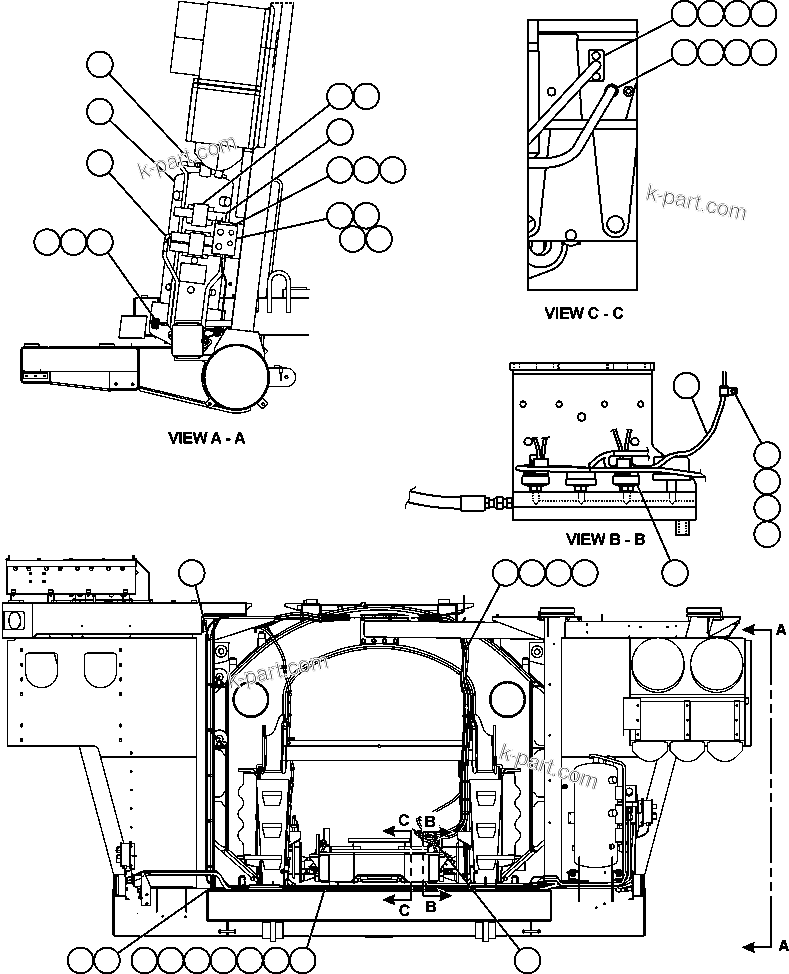 Komatsu parts book diagram for AFE50-CE 830E S/N A30811-A30814   EPSA: ENGINE OIL RESERVE SYSTEM