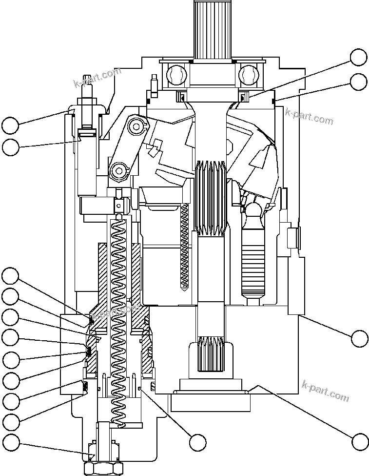 Komatsu parts book diagram for AFE50-CE 830E S/N A30811-A30814   EPSA: STEERING PUMP SEAL INSTL (PC1141)