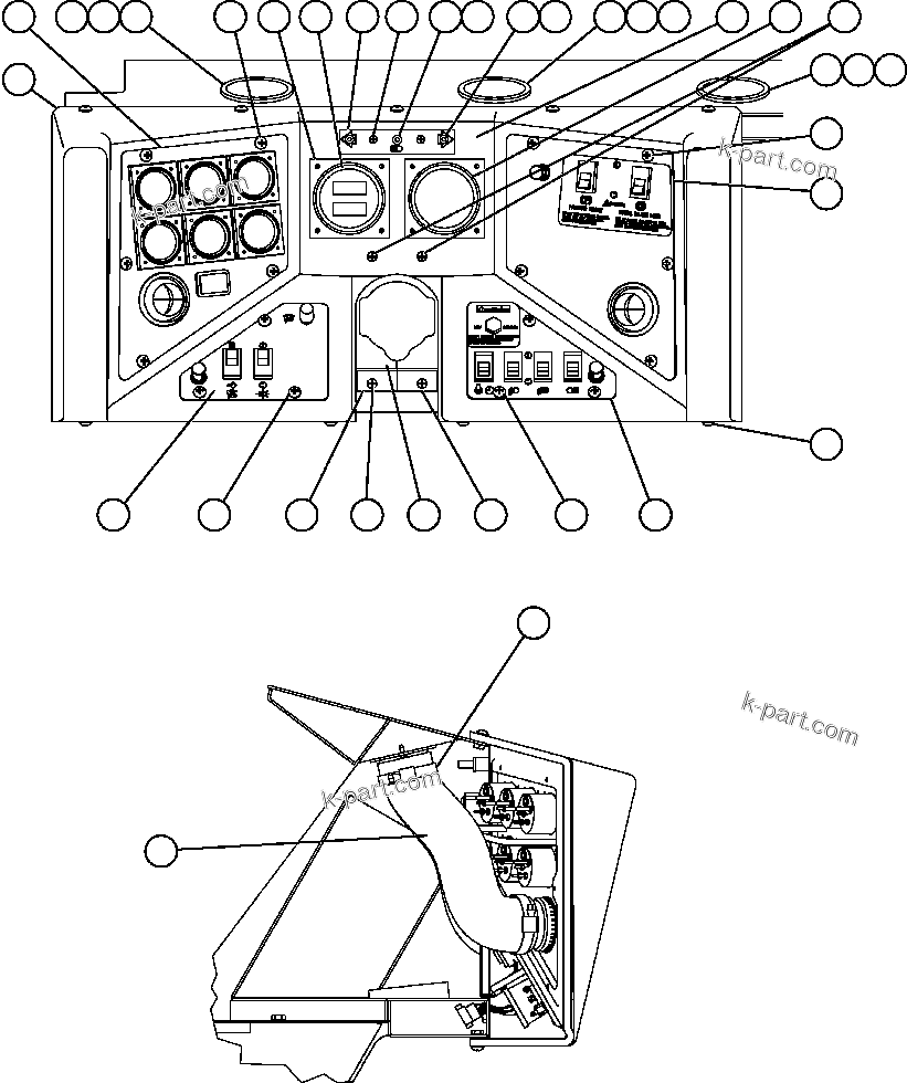 Komatsu parts book diagram for AFE50-CE 830E S/N A30811-A30814   EPSA: INSTRUMENT PANEL ASSEMBLY