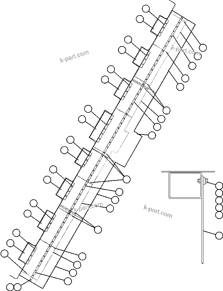 Komatsu parts book diagram for AFE50-CE 830E S/N A30811-A30814   EPSA: MUD FLAP INSTALLATION - 5