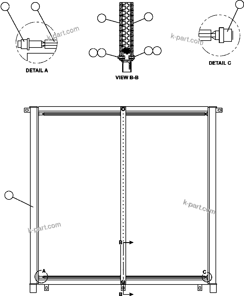 Komatsu parts book diagram for AFE50-CE 830E S/N A30811-A30814   EPSA: FUEL COOLER