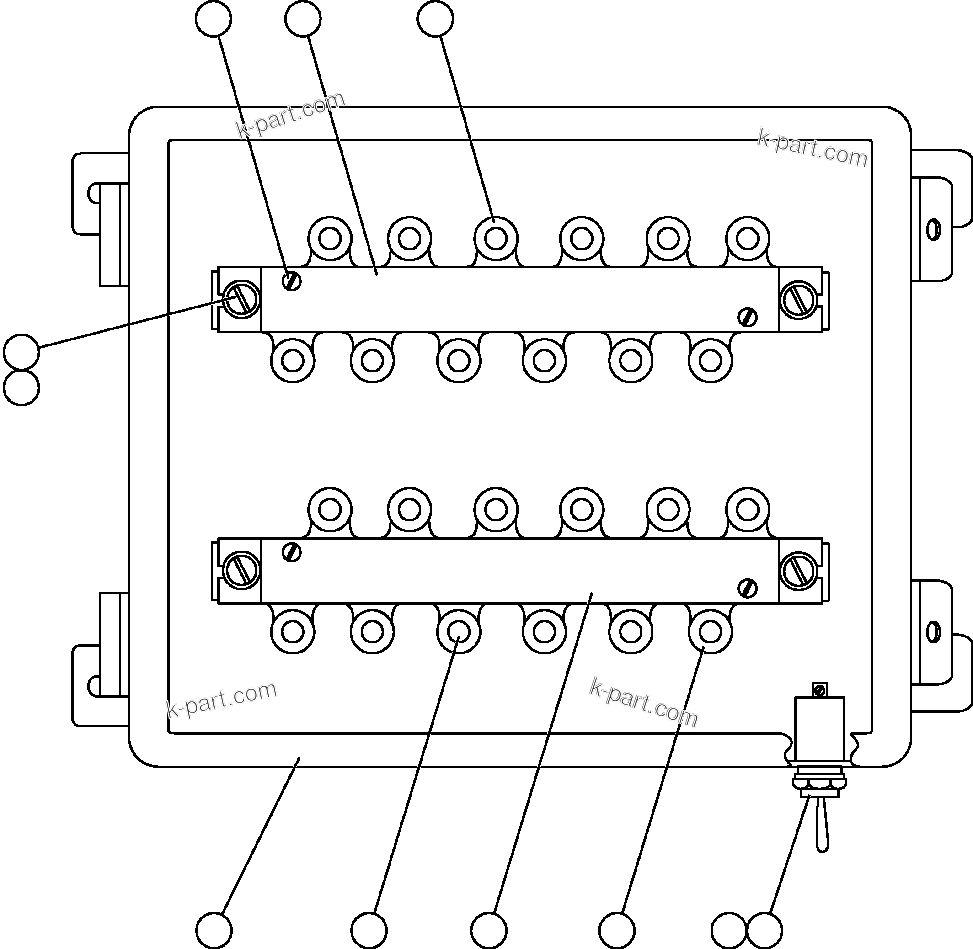 Komatsu parts book diagram for AFE50-CE 830E S/N A30811-A30814   EPSA: L.H. JUNCTION BOX ASSEMBLY