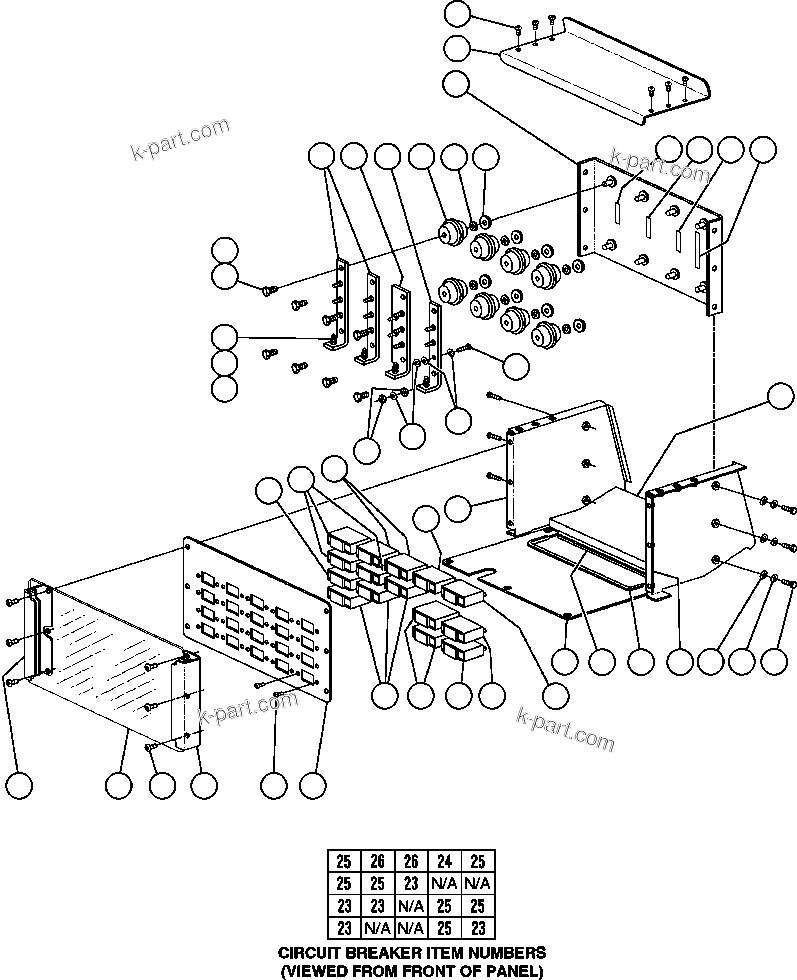 Komatsu parts book diagram for AFE50-CE 830E S/N A30811-A30814   EPSA: DISTRIBUTION POWER BUS
