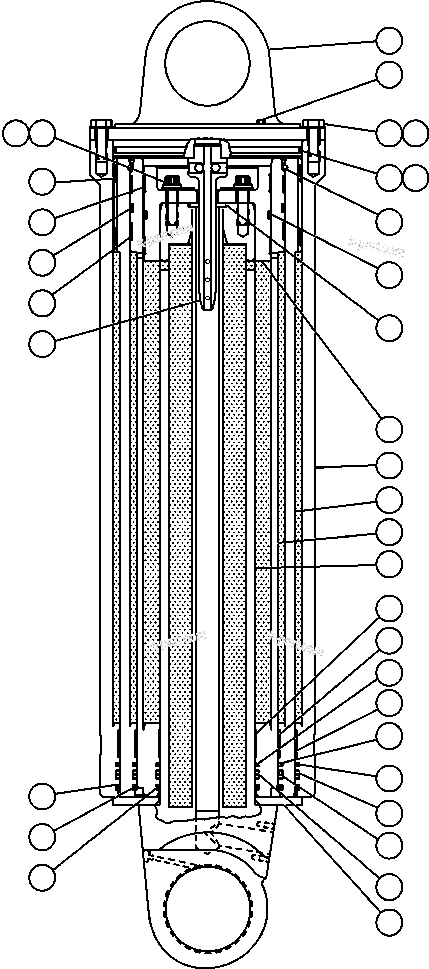 Komatsu parts book diagram for AFE50-CE 830E S/N A30811-A30814   EPSA: HOIST CYLINDER ASSEMBLY - 1 (EL4831)