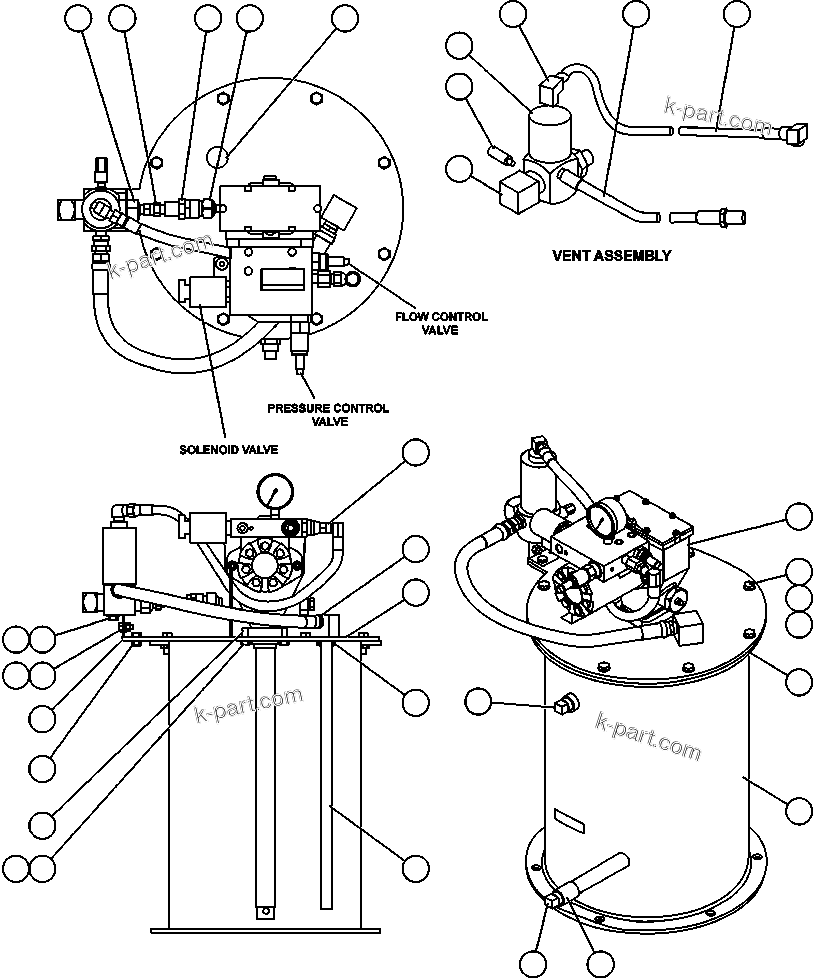 Komatsu parts book diagram for AFE50-CE 830E S/N A30811-A30814   EPSA: LUBE PUMP/CONTAINER ASSEMBLY (PC1768)
