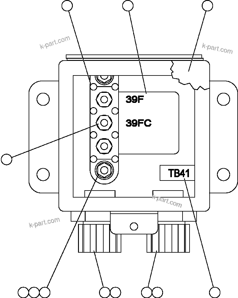 Komatsu parts book diagram for AFE50-CE 830E S/N A30811-A30814   EPSA: JUNCTION BOX ASSEMBLY - R.H. (EK7633)
