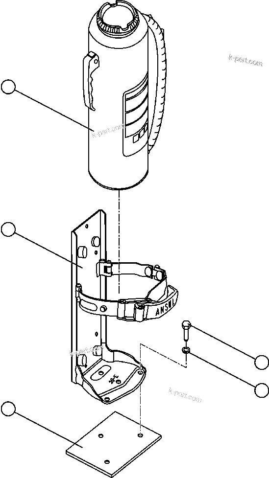 Komatsu parts book diagram for AFE50-CE 830E S/N A30811-A30814   EPSA: FIRE EXTINGUISHER