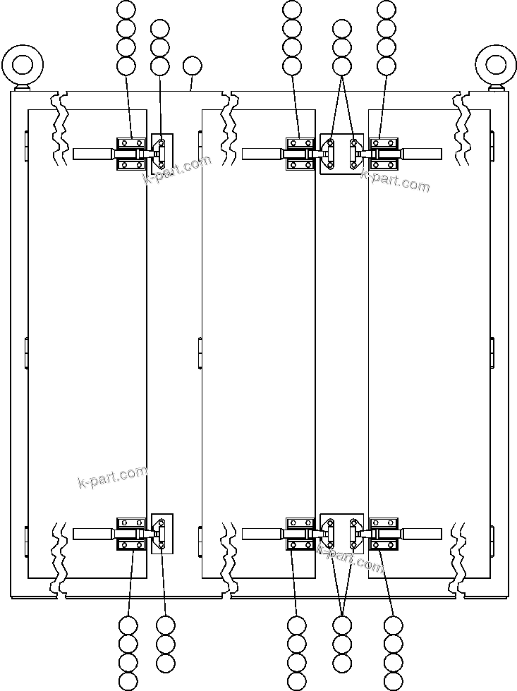 Komatsu parts book diagram for AFE50-CE 830E S/N A30811-A30814   EPSA: CONTROL CABINET - OUTER FRONT