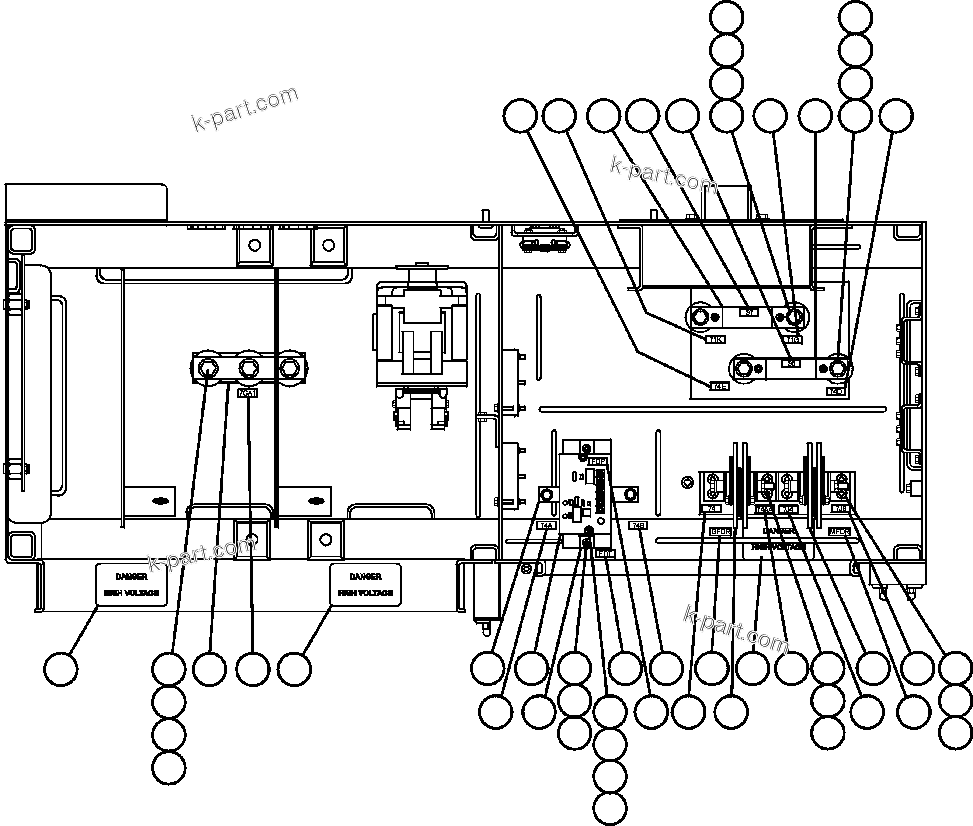Komatsu parts book diagram for AFE50-CE 830E S/N A30811-A30814   EPSA: CONTROL CABINET - FLOOR