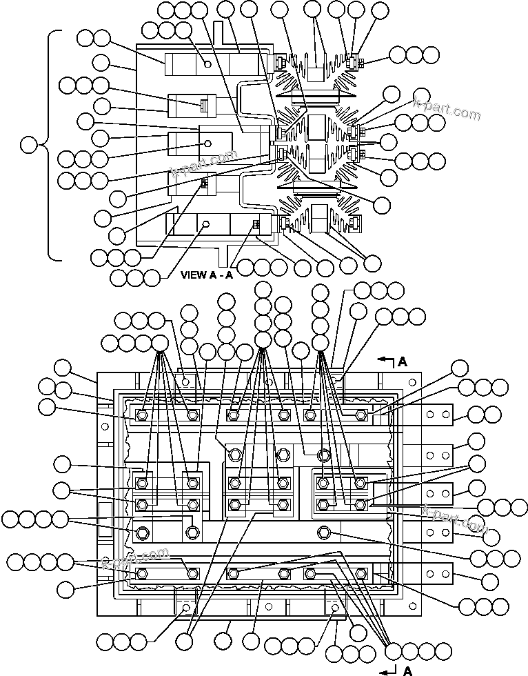 Komatsu parts book diagram for AFE50-CE 830E S/N A30811-A30814   EPSA: PANEL - RECTIFIER (PB6489)