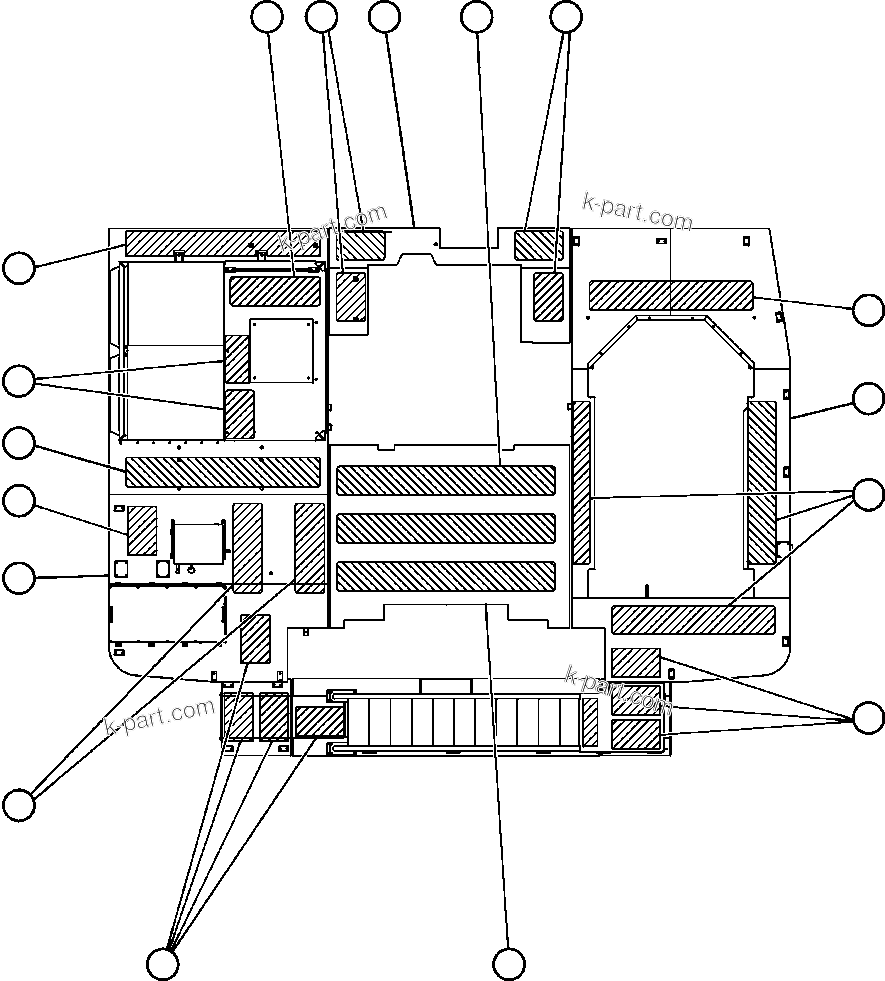 Komatsu parts book diagram for AFE50-CH 830E S/N A30818-A30819 & A30821 & A30826-A30830   ANTELOPE COAL: DECK SECTIONS & SAFETY WALKS