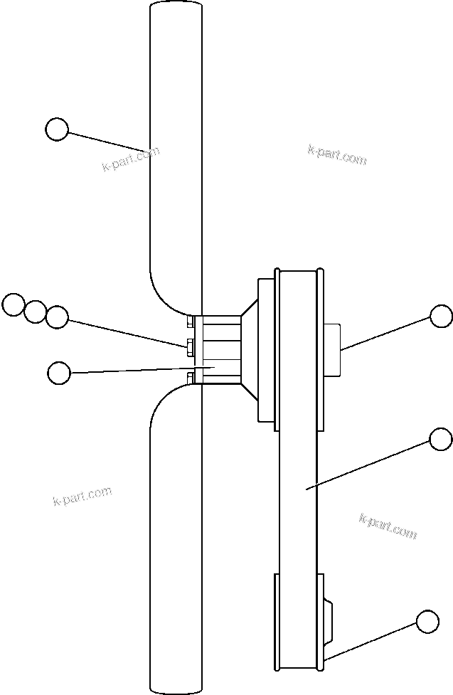 Komatsu parts book diagram for AFE50-CH 830E S/N A30818-A30819 & A30821 & A30826-A30830   ANTELOPE COAL: FAN & FAN DRIVE
