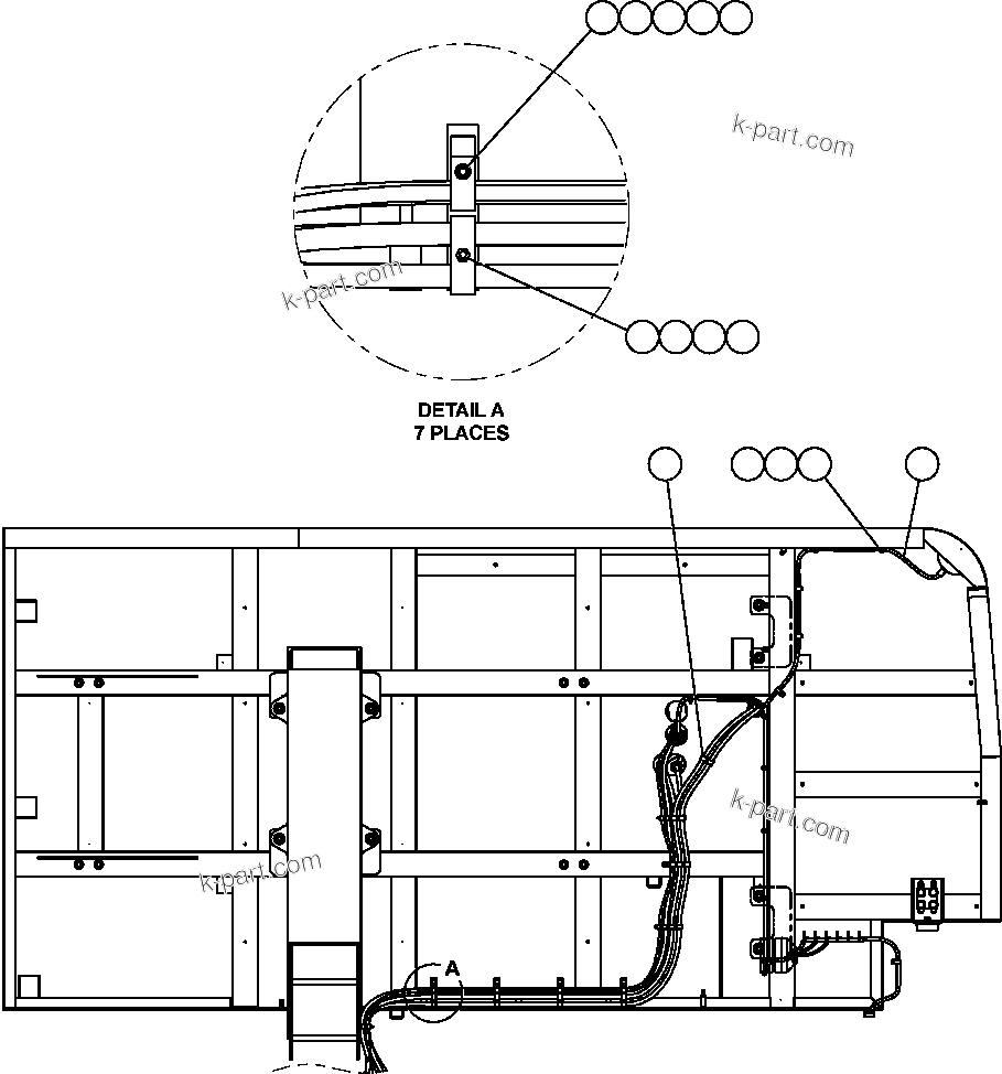 Komatsu parts book diagram for AFE50-CH 830E S/N A30818-A30819 & A30821 & A30826-A30830   ANTELOPE COAL: RIGHT DECK WIRING