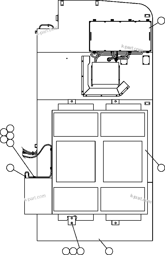 Komatsu parts book diagram for AFE50-CH 830E S/N A30818-A30819 & A30821 & A30826-A30830   ANTELOPE COAL: RIGHT DECK ELECTRICAL GROUP - 2