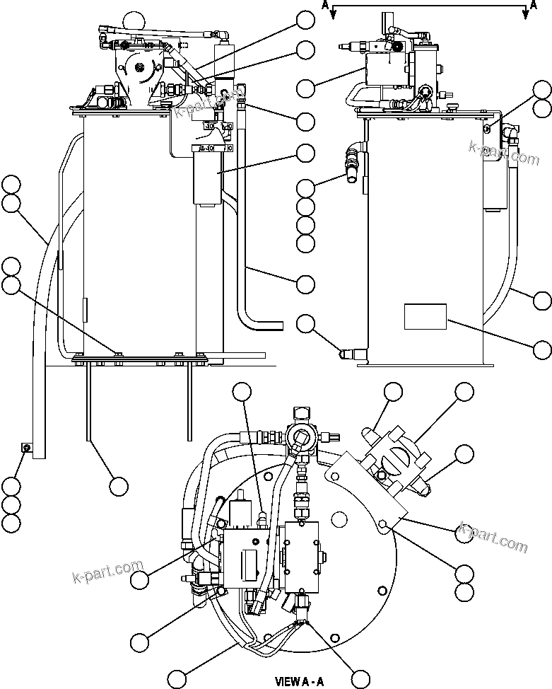 Komatsu parts book diagram for AFE50-CH 830E S/N A30818-A30819 & A30821 & A30826-A30830   ANTELOPE COAL: AUTOMATIC LUBRICATION SYSTEM