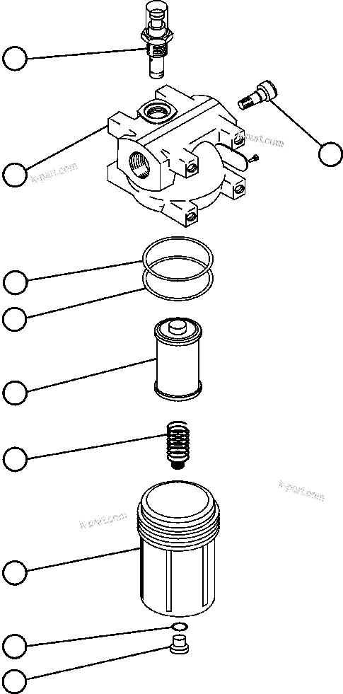 Komatsu parts book diagram for AFE50-CH 830E S/N A30818-A30819 & A30821 & A30826-A30830   ANTELOPE COAL: HYDRAULIC FILTER ASSEMBLY (PC0811)